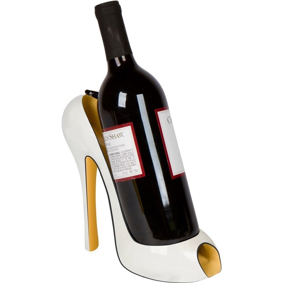 Dining Black Flower High Heel Tabletop Wine Bottle Holder Poshmark